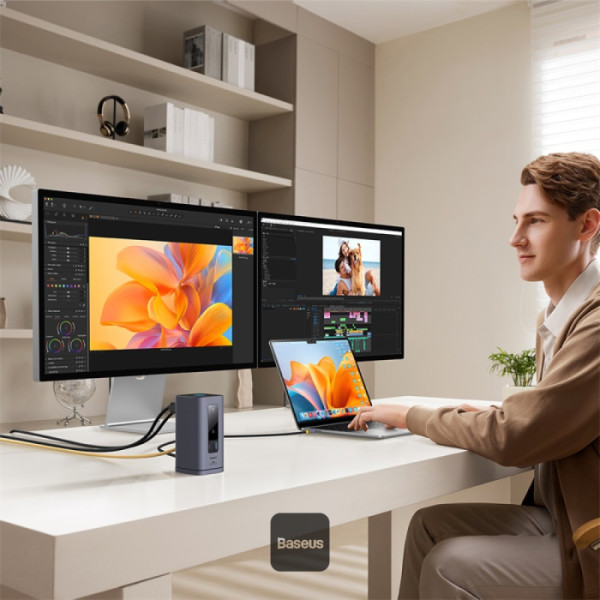 Baseus Spacemate Series 10-in-1 Docking Station Dual Display for MAC
