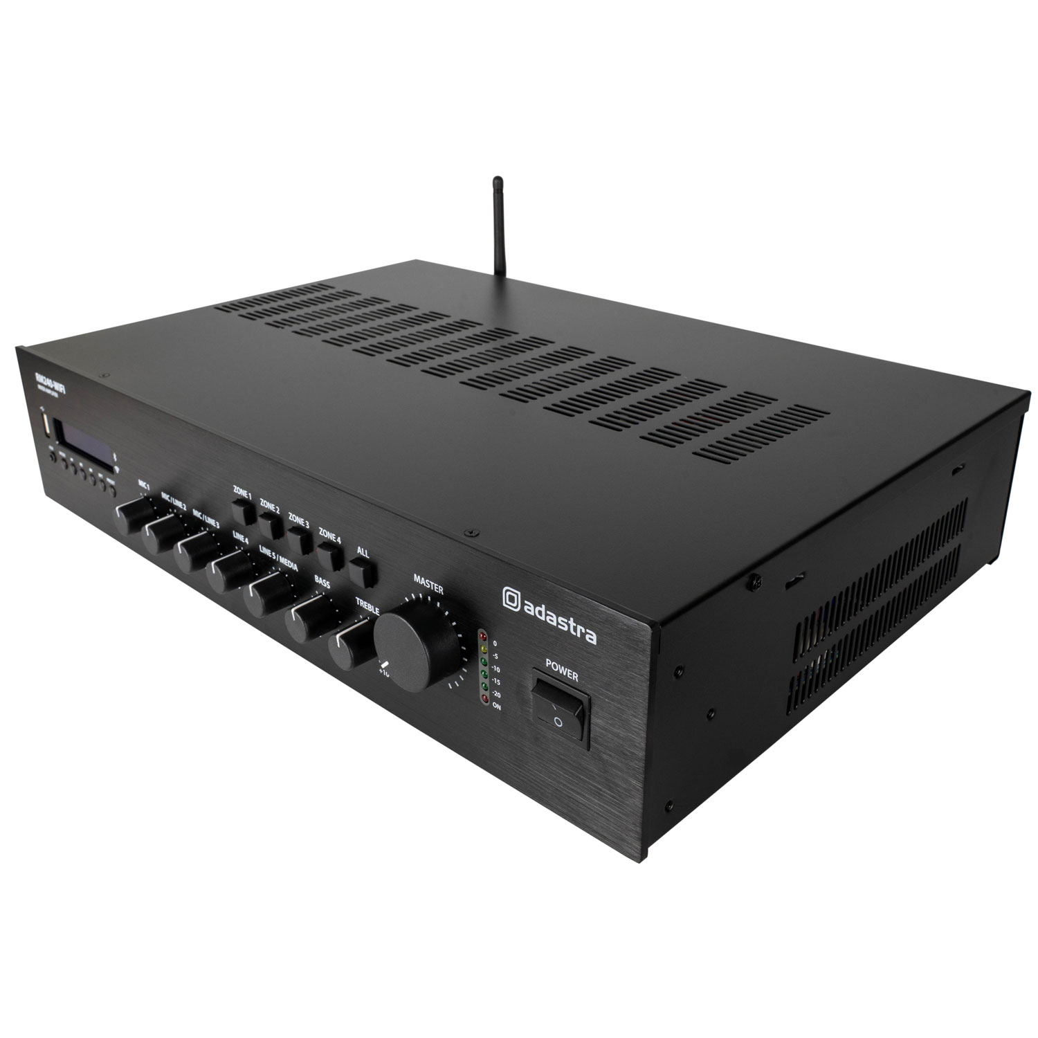Adastra RM240-WIFI 240W Amplifier 100V with 4 Zones FM/USB/BT/WiFi 953.235UK
