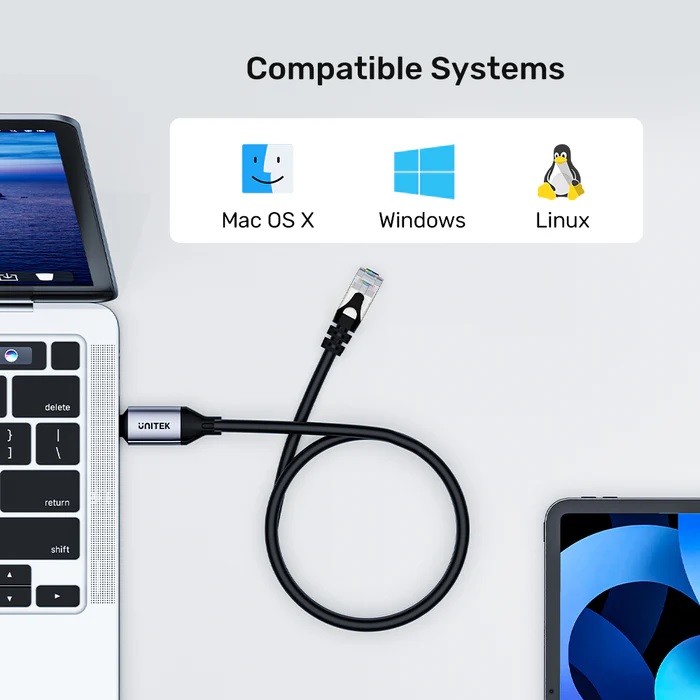 Unitek Converter USB-C to Gigabit Ethernet Cable 1.0m C18148AGY-1M