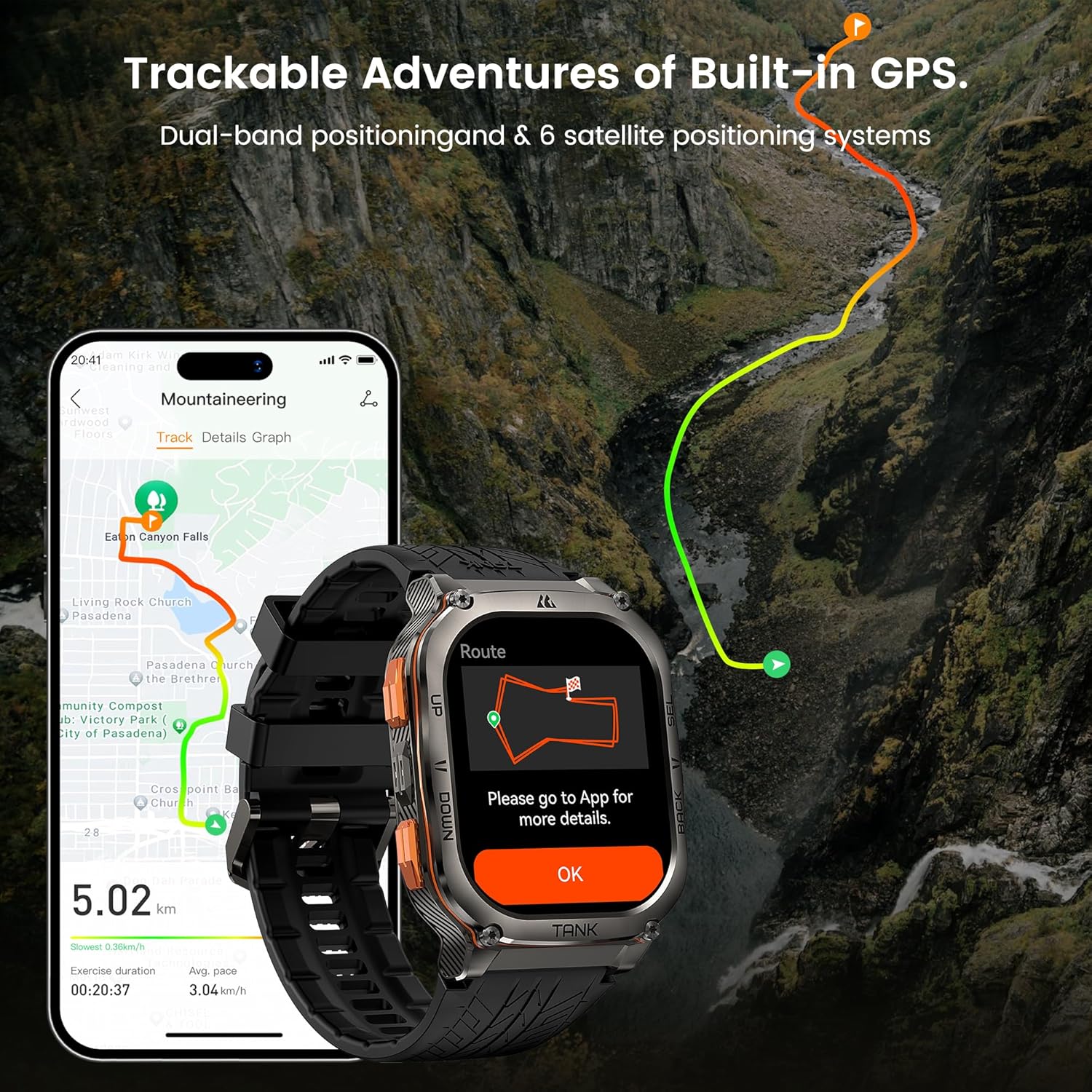 Kospet TANK M3 ULTRA Rugged Smartwatch GPS Silicone Black