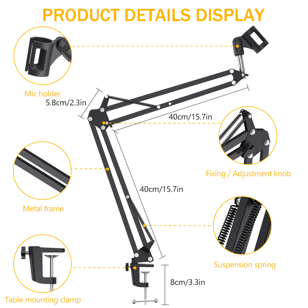 Maono AU-B01 Boom Arm Microphone Bracket Basic Version