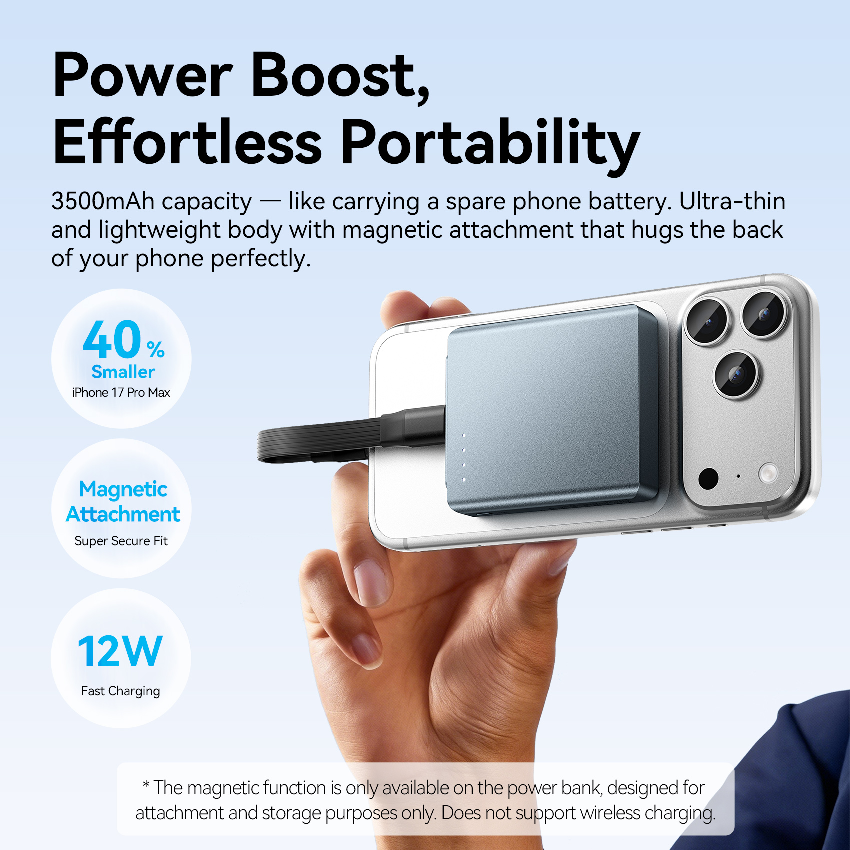 Vention MA Portable Plug & Play Cable-Free NVME Enclosure + 3500mAh PB TZ-KPXH0