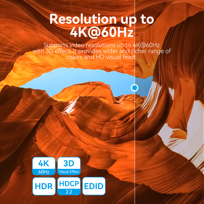 Vention HDMI Switch 2-Port 4K 2.0 Bi-Directional AKOB0
