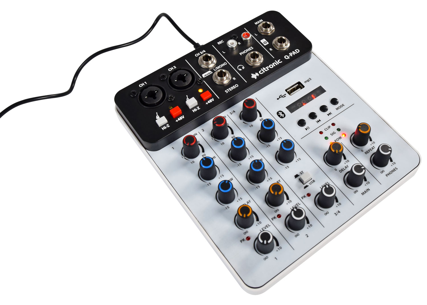 Citronic Mixer Studio QPAD 2ch BT/USB Play-Rec 170.814UK