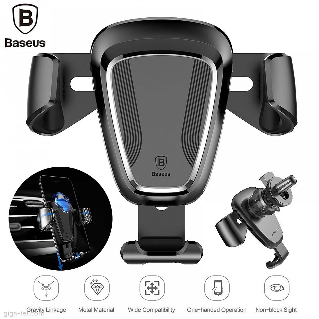 Baseus SUYL-01 Gravity Car Mount AirVent Black