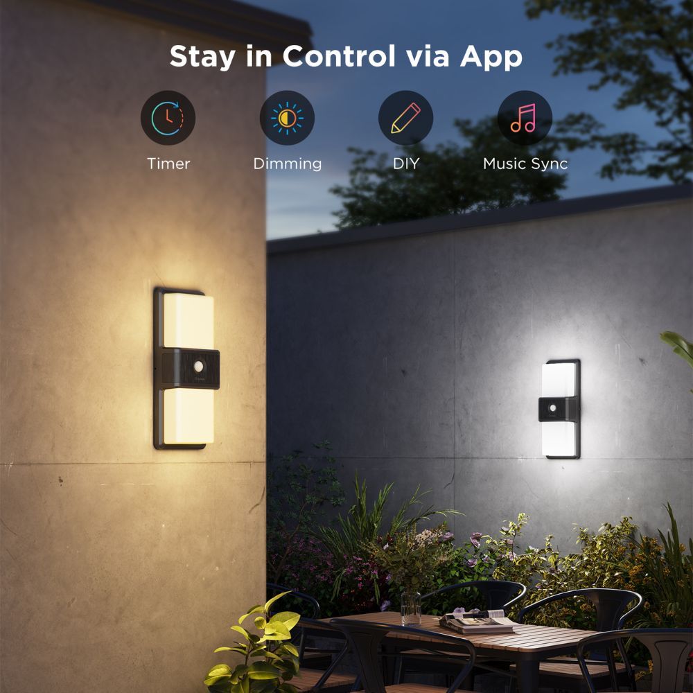 Govee Outdoor Wall Light RGBICWW Built-in PIR Sensor