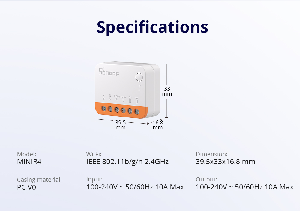 Sonoff WiFi Smart Switch MINI R4