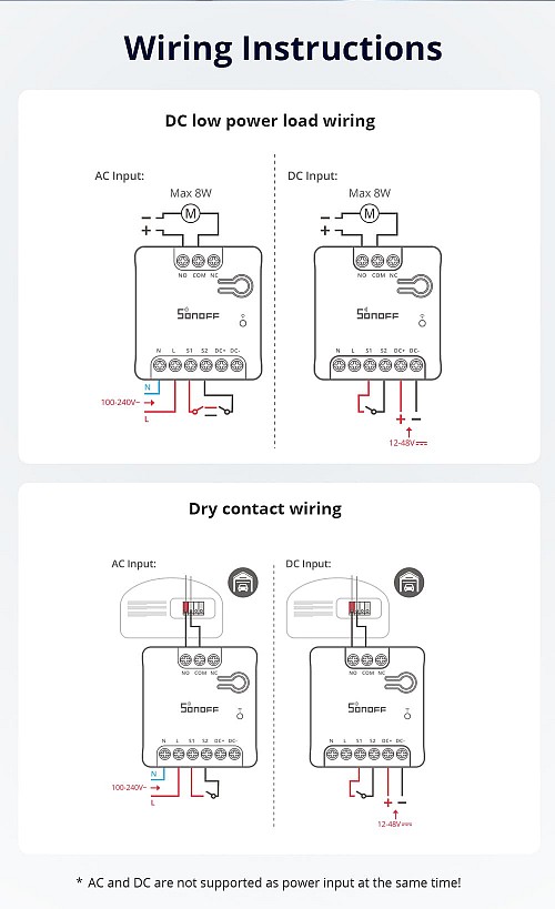 Sonoff WiFi Smart Switch MINI-D Dry Contact