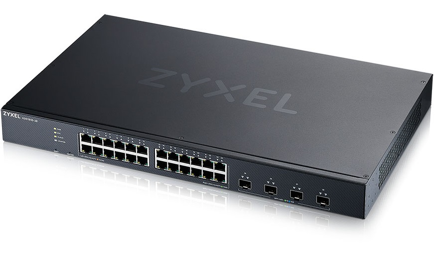 Zyxel Switch Gigabit Ethernet Cloud Managed L3 Lite 24-Port + 4SFP+ R/M Fanless XGS1935-28