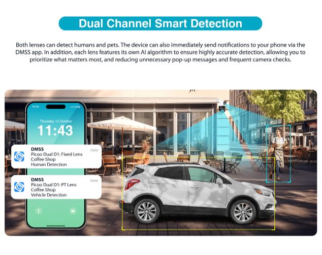 Dahua IP 5.0MP Wifi PT Dome Dual Illumination Dual Lens P5D-5F-PV