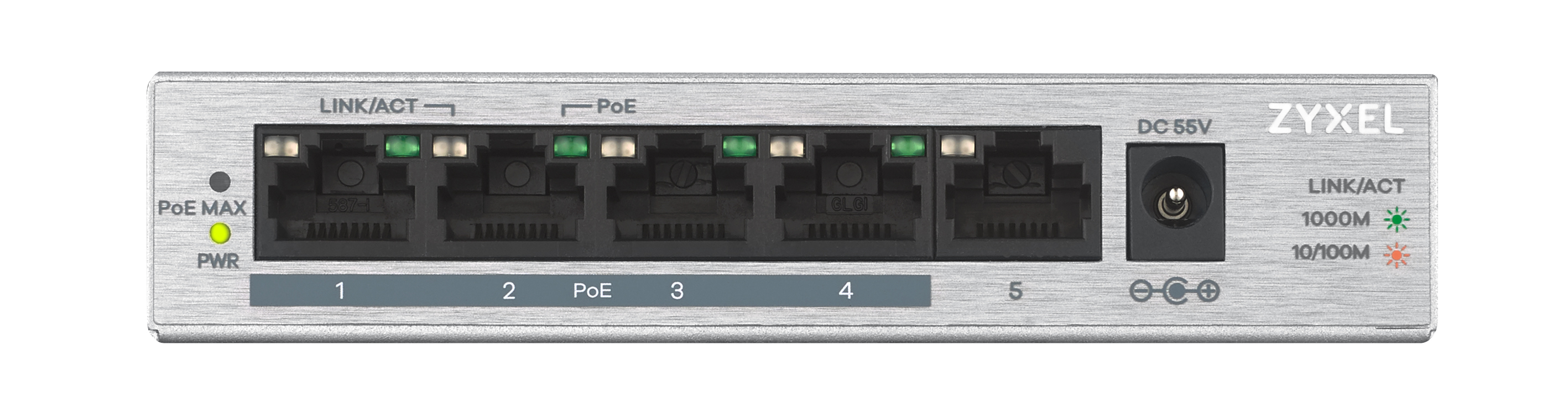 Zyxel Switch PoE Gigabit 4PoE 60W GS1005-HP UK Plug