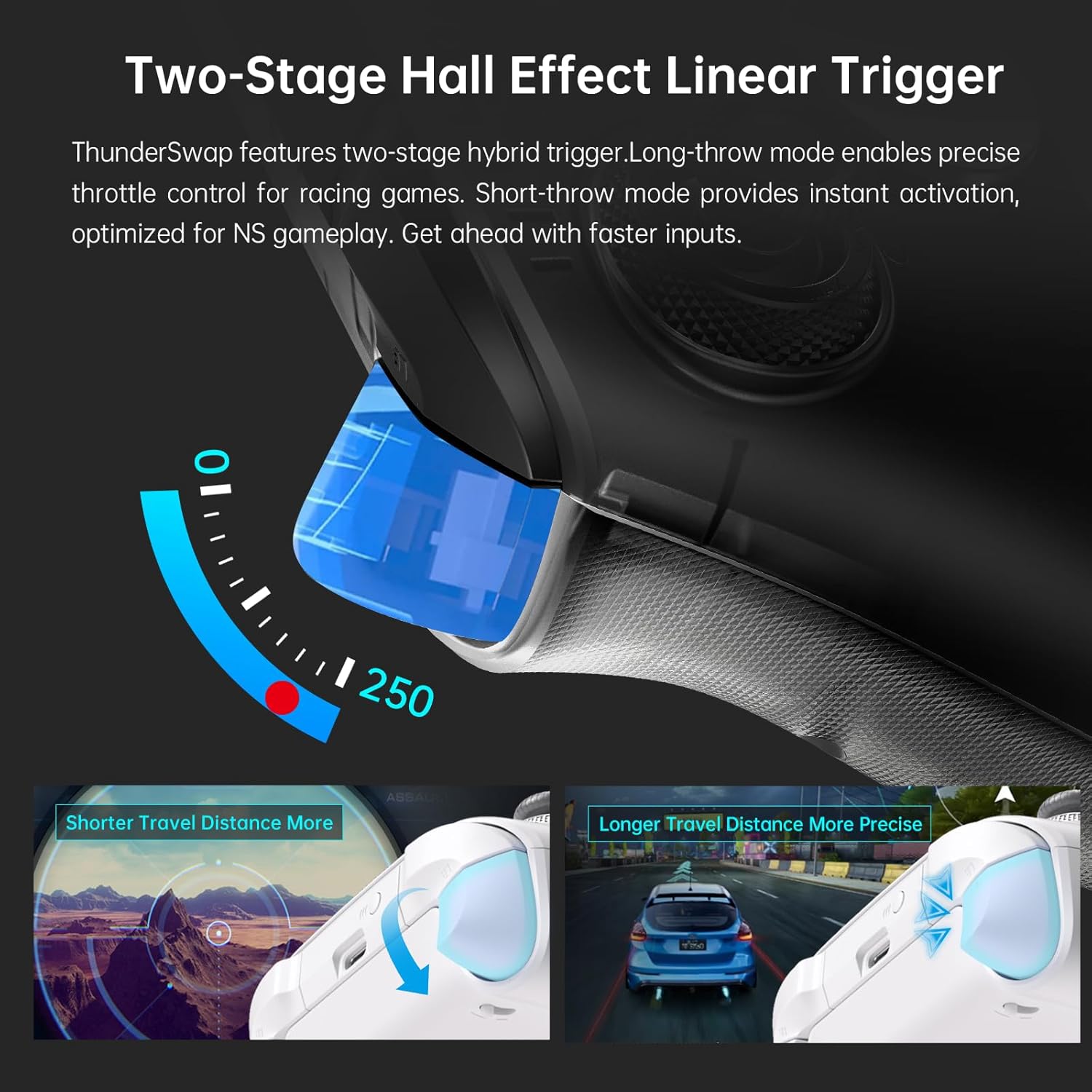 Thunderobot PC Gamepad Wireless G80 ThunderSwap ,Dual TMR Triggers, Optical Buttons, 1000Hz Polling Rate, RGB Backlight