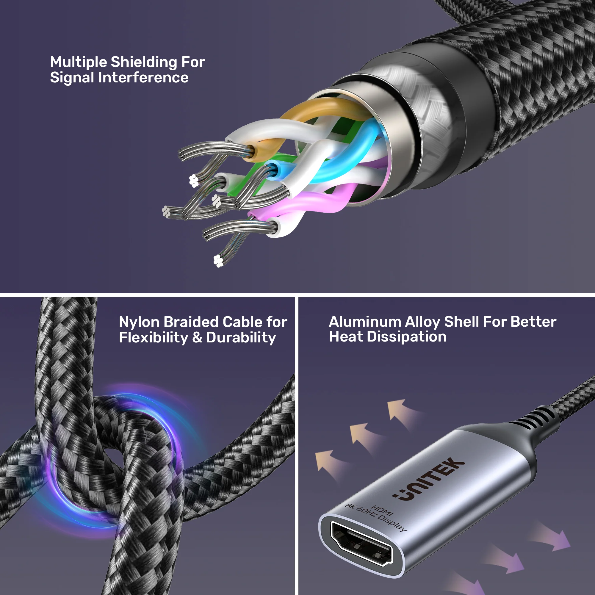 Unitek DisplayPort to HDMI Female Adaptor 8K60Hz V1611A