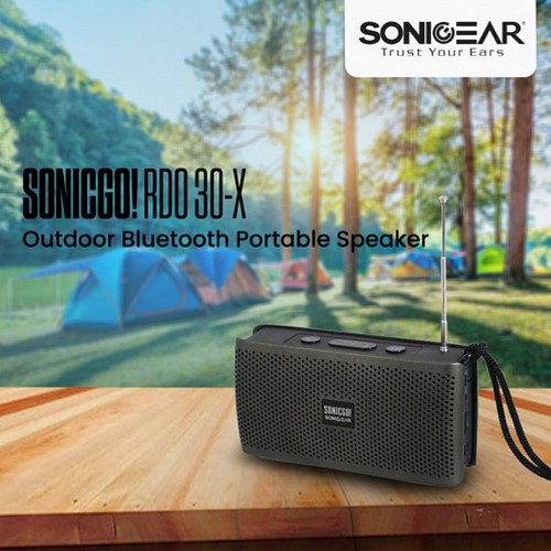 SonicGear SONICGO! RDO30-X Portable BT/FM/USB Speaker Gray