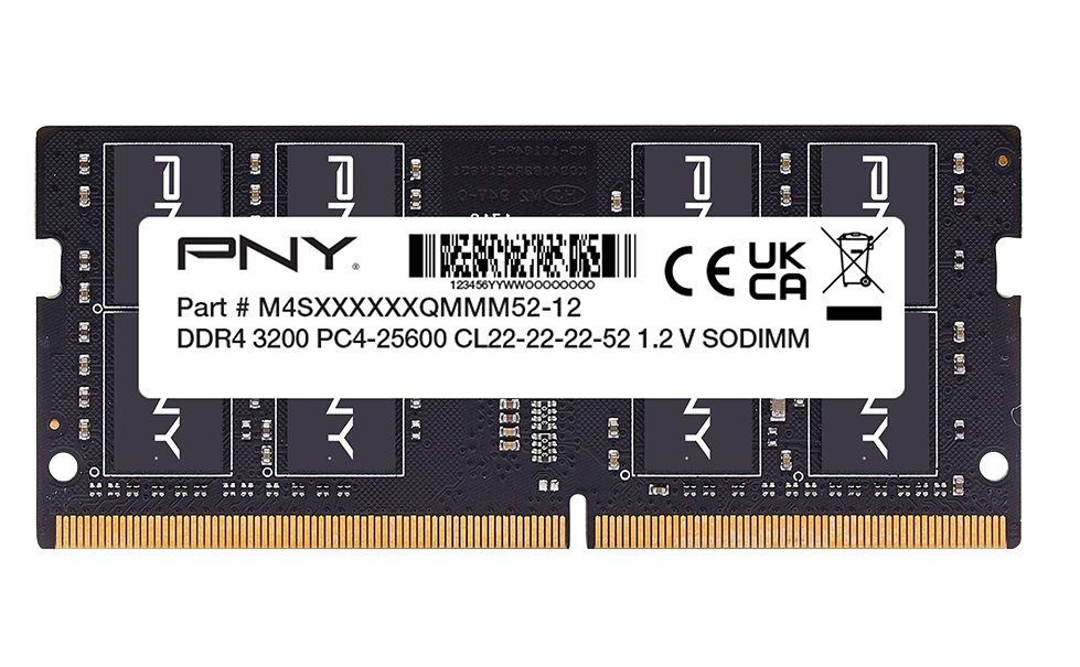 PNY RAM SODIMM DDR4 3200MHz CL22 16GB Notebook Memory