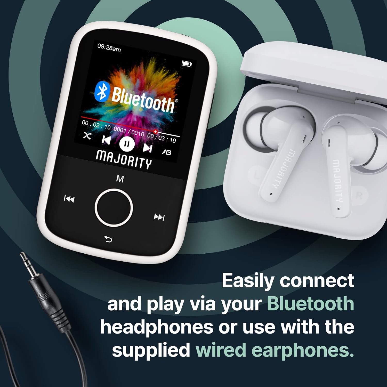 Majority Portable MP3 Player 16GB BT+Earphones