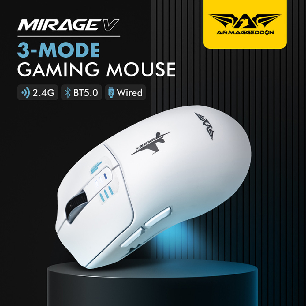Armaggeddon Gaming Mouse Wired+2.4G+BT Recharge 5B MIRAGE-V Black