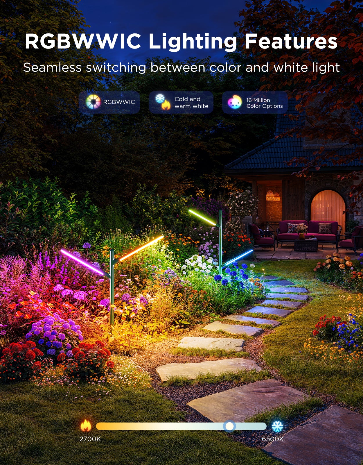 Govee Outdoor Smart Garden Light RGBICWW H7086341