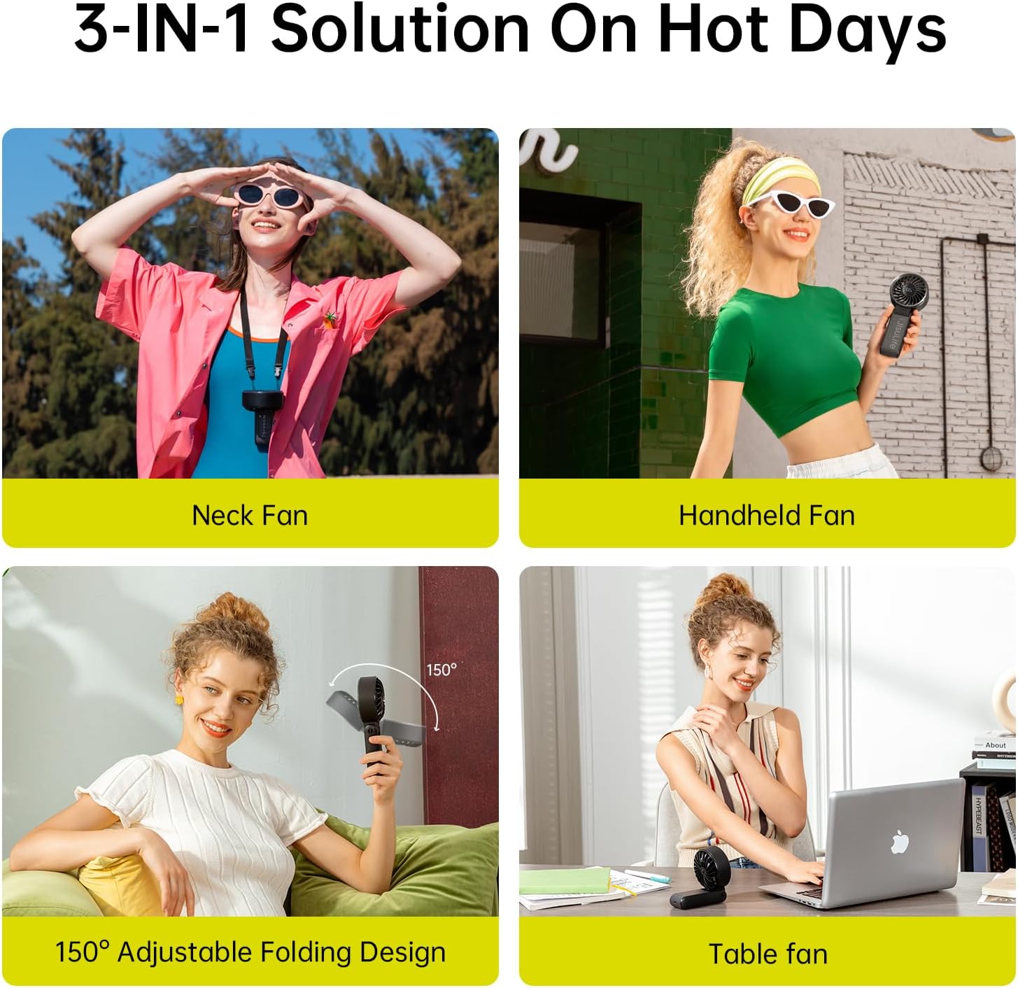 Jisulife Portable Personal Fan Life7 5000mAh Black