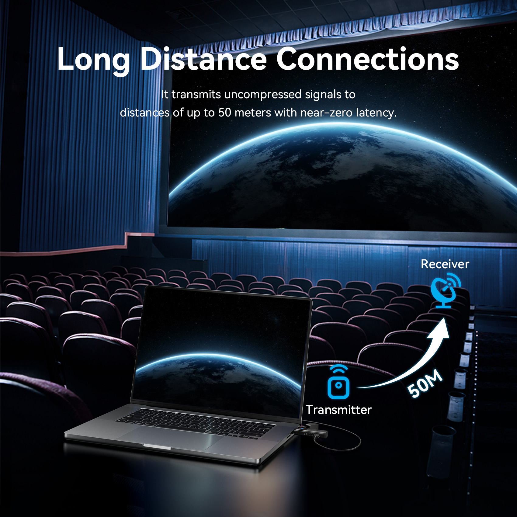 Vention HDMI Wireless Transmitter and Receiver Black ADKB0