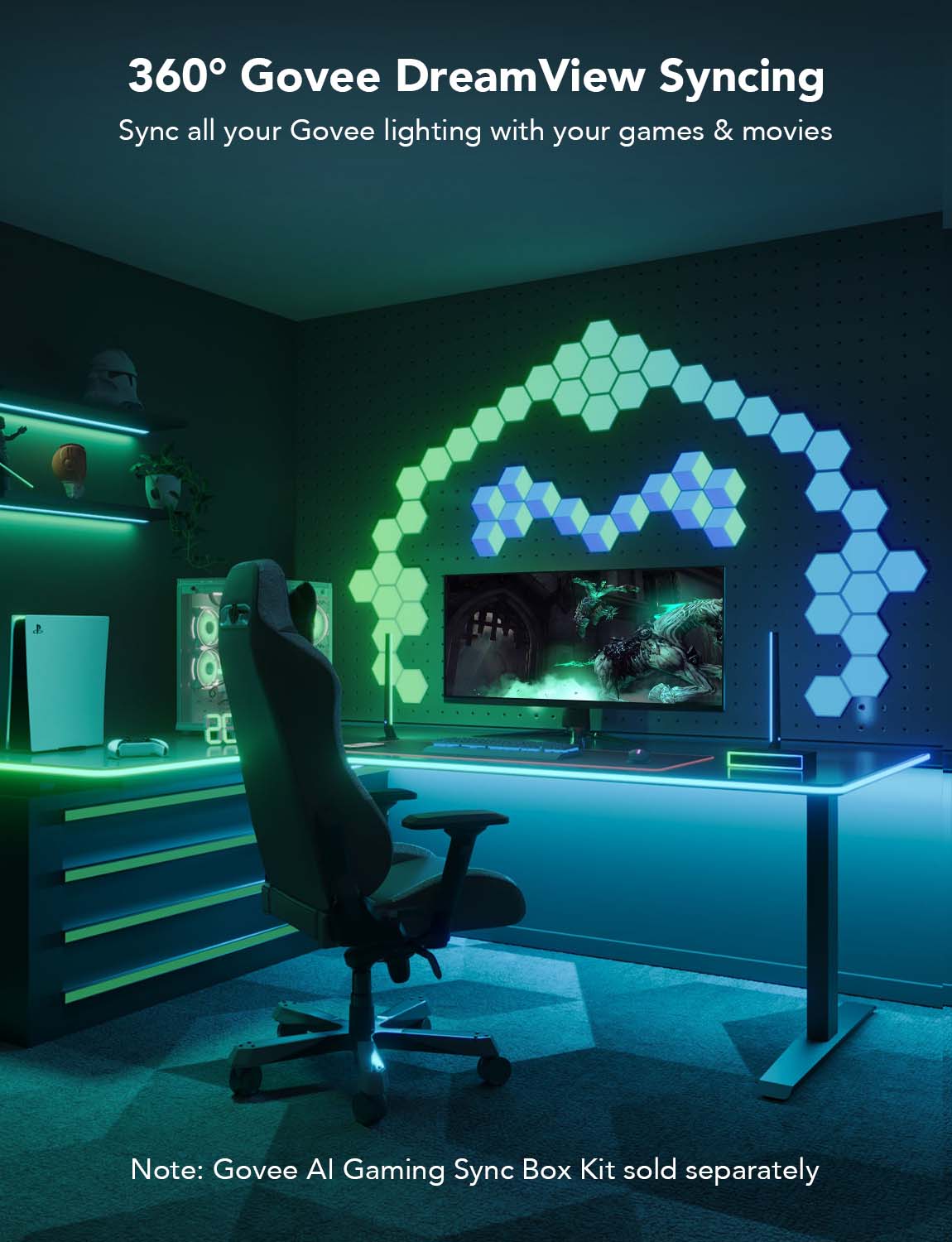 Govee Gaming Neon Table Light 3m H61C3