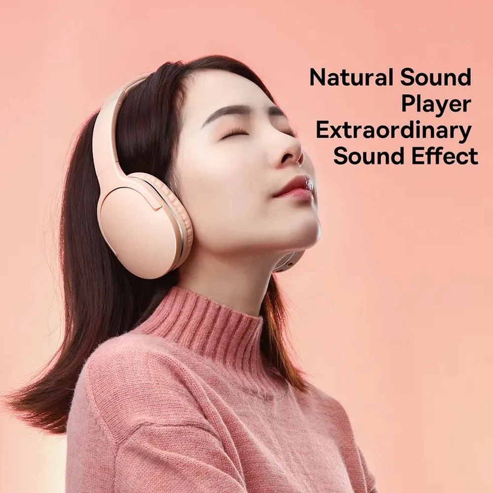 Baseus Wireless Headphones Over Ear Encok D02 Pro v2 Pink