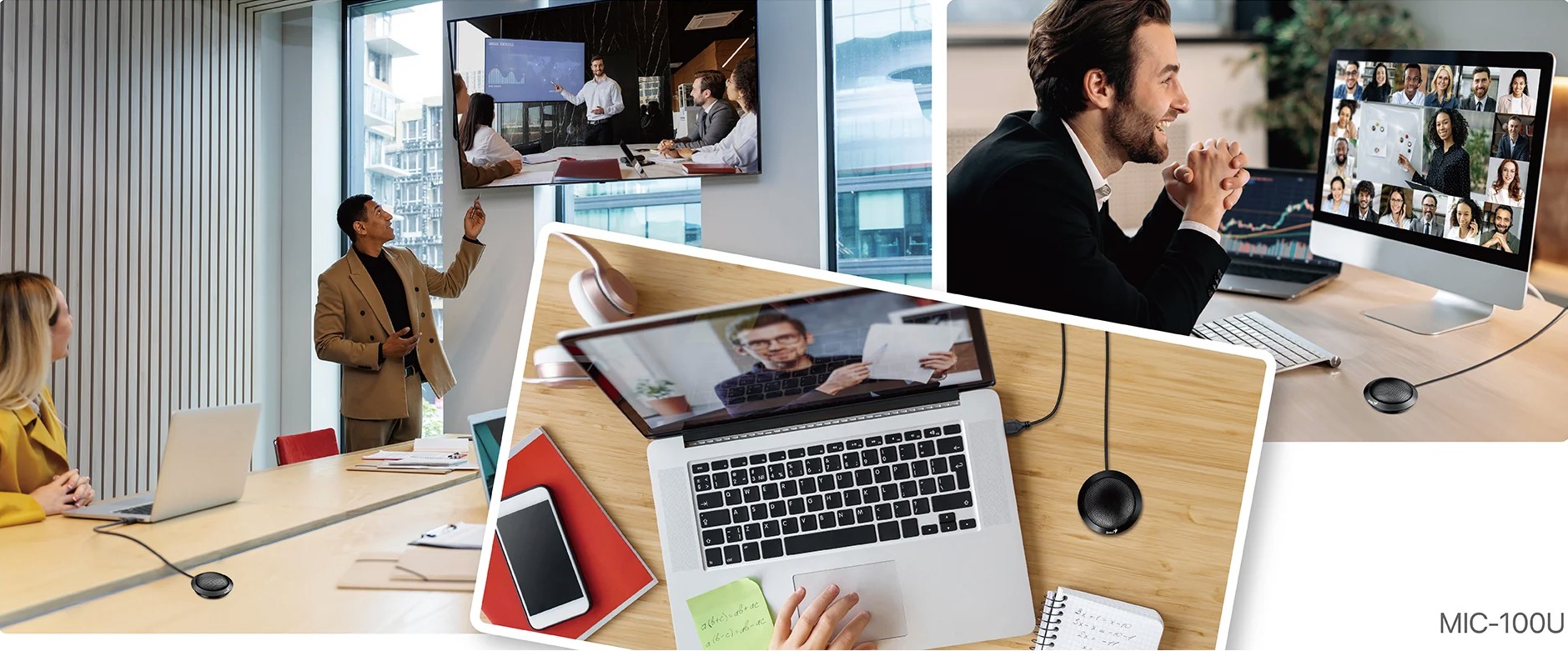 Genius PC Microphone Conference 360degrees USB 2.0m MIC-100U