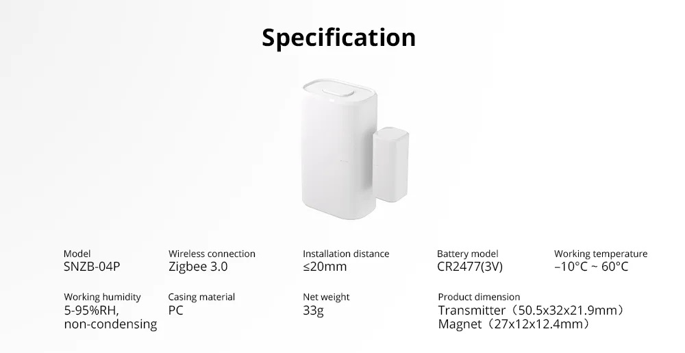 Sonoff ZigBee Door/Window Sensor SNZB-04P