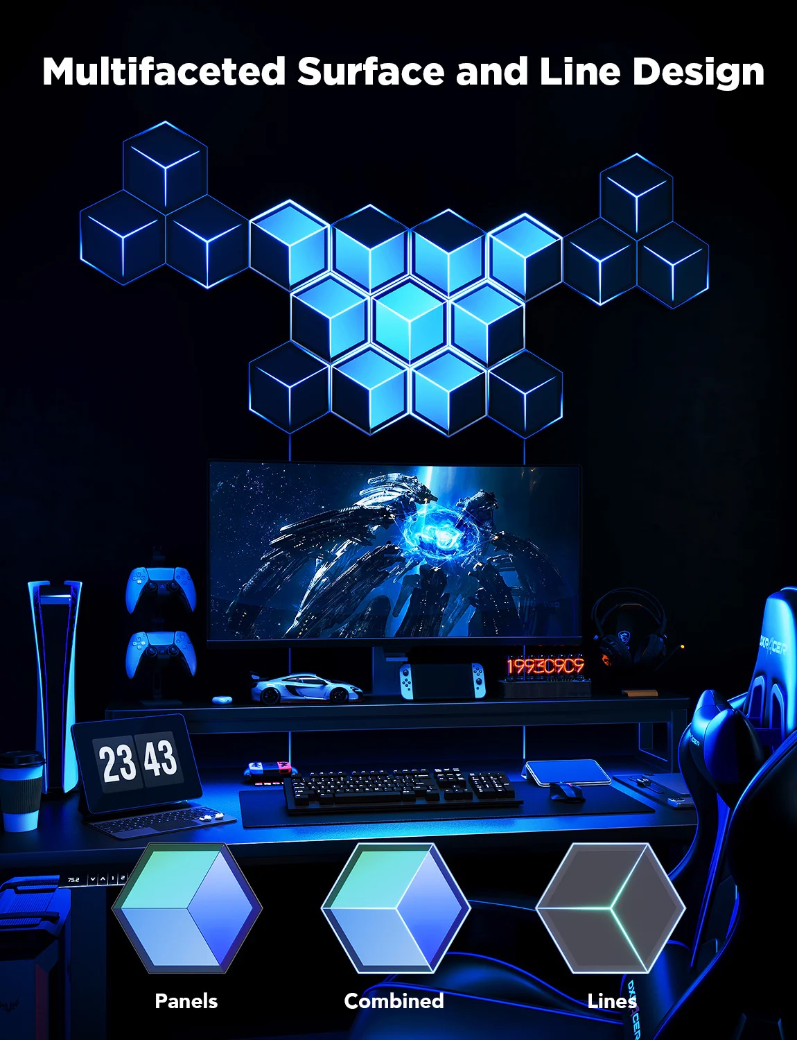 Govee Gaming Wall Glide Hexa Ultra Light Panels 7pcs (EU) H606A