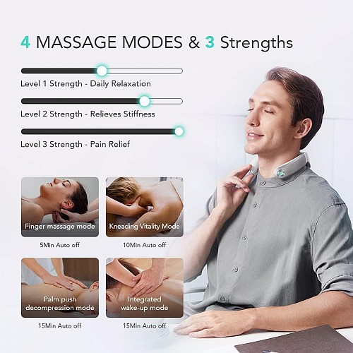 SKG Neck Massager Pulse-Heat-APP-Multiple Heads G7 Pro