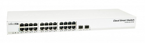MikroTik SW 24-Port Gigabit Ethernet Smart Switch with 2 x SFP+ R/M CSS326-24G