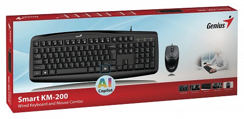 Genius Keyboard-Mouse Set Wired KM-200 English