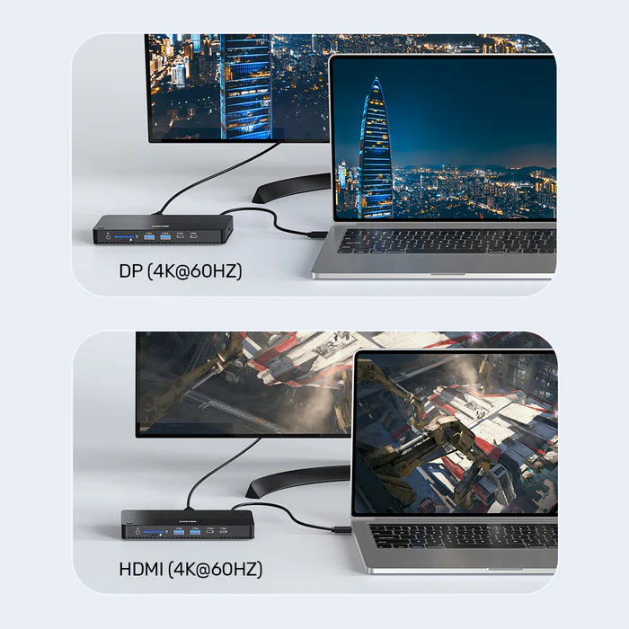 Unitek KVM Switch USB-C Dual 4K 60Hz HDMI & 100W PD (Displaylink) D1103A