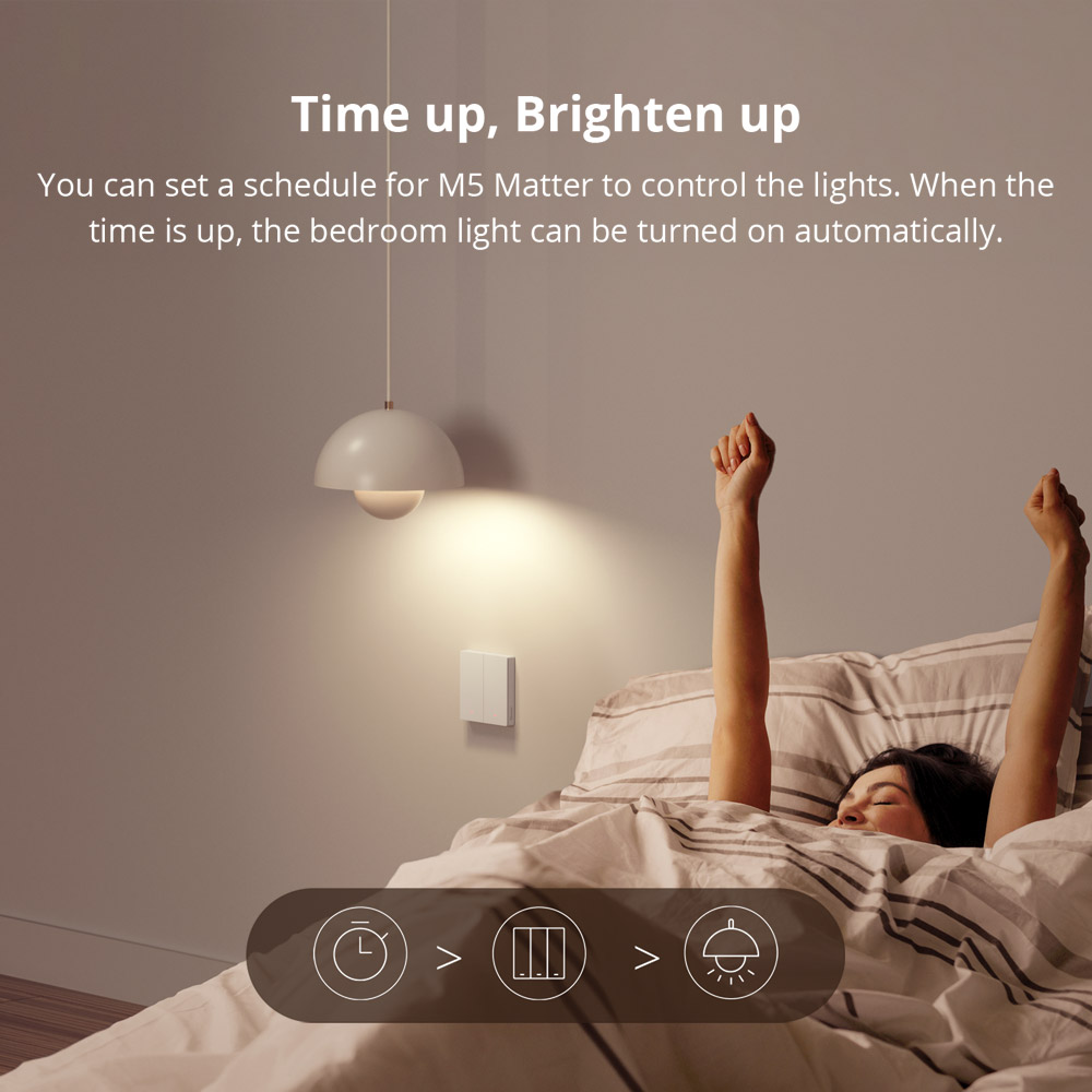 Sonoff M5 Matter WiFi Smart Wall Mechanical Switch 1-Button White