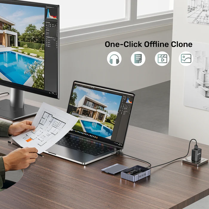 Unitek USB-C 2-Bay External M2 SSD Enclosure with RAID 20Gbps S1247A