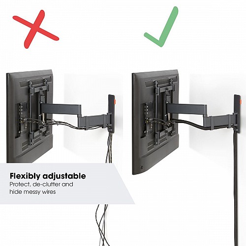 Vogels TVA6202 4 Cables Sleeve 100cm Black