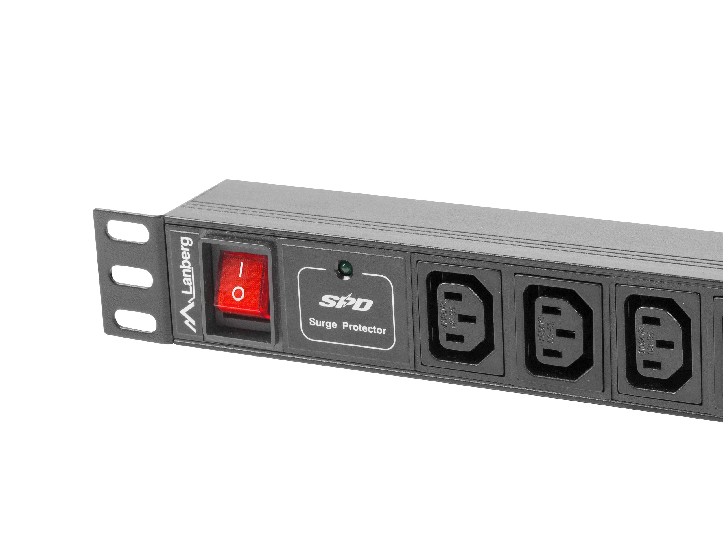 Lanberg PDU 1U 10-Way IEC 2M with IEC plug Surge