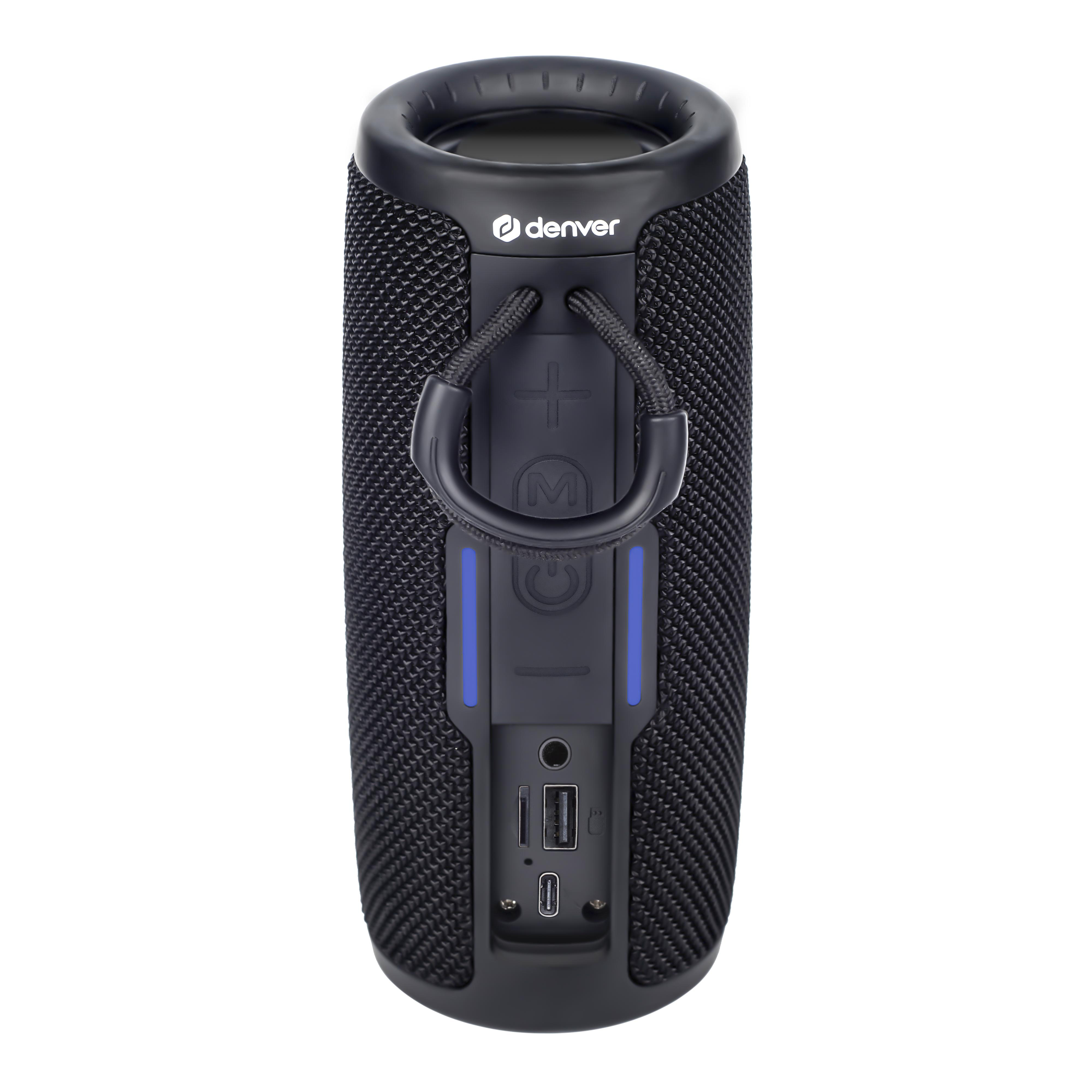Denver Audio Portable Speaker 10W RMS BT, USB & LED Lights BTV-150B Black