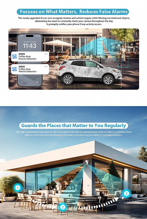 Dahua IP 3.0MP 3.6mm Wifi PT Dome Dual Illumination P3B-PV