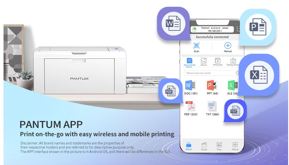Pantum P2509W Laser Printer with Wi-Fi 22ppm
