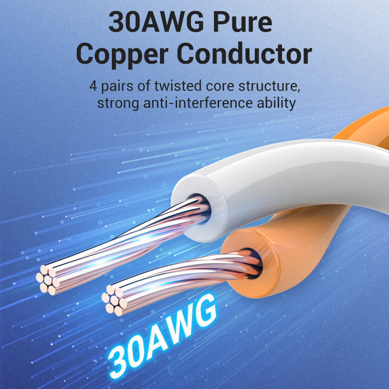 Vention NETWORK Cable CAT8 SFTP Slim 2.0m Black IKIBH