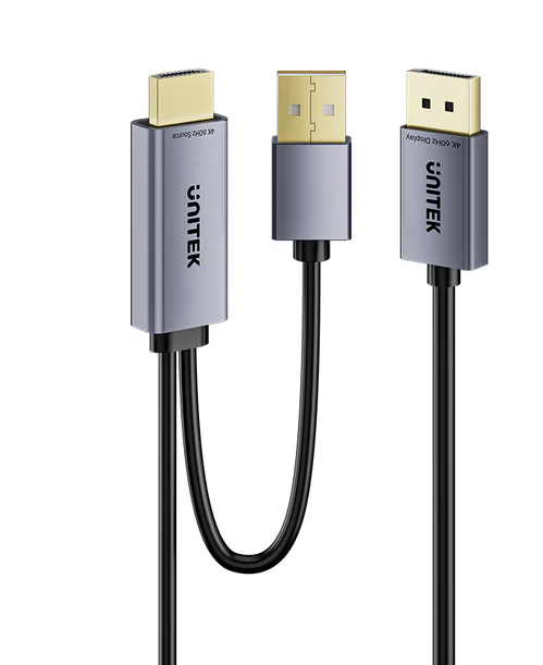 Unitek HDMI to DisplayPort Cable 4K60Hz 1.8m with USB Power Cable V1714