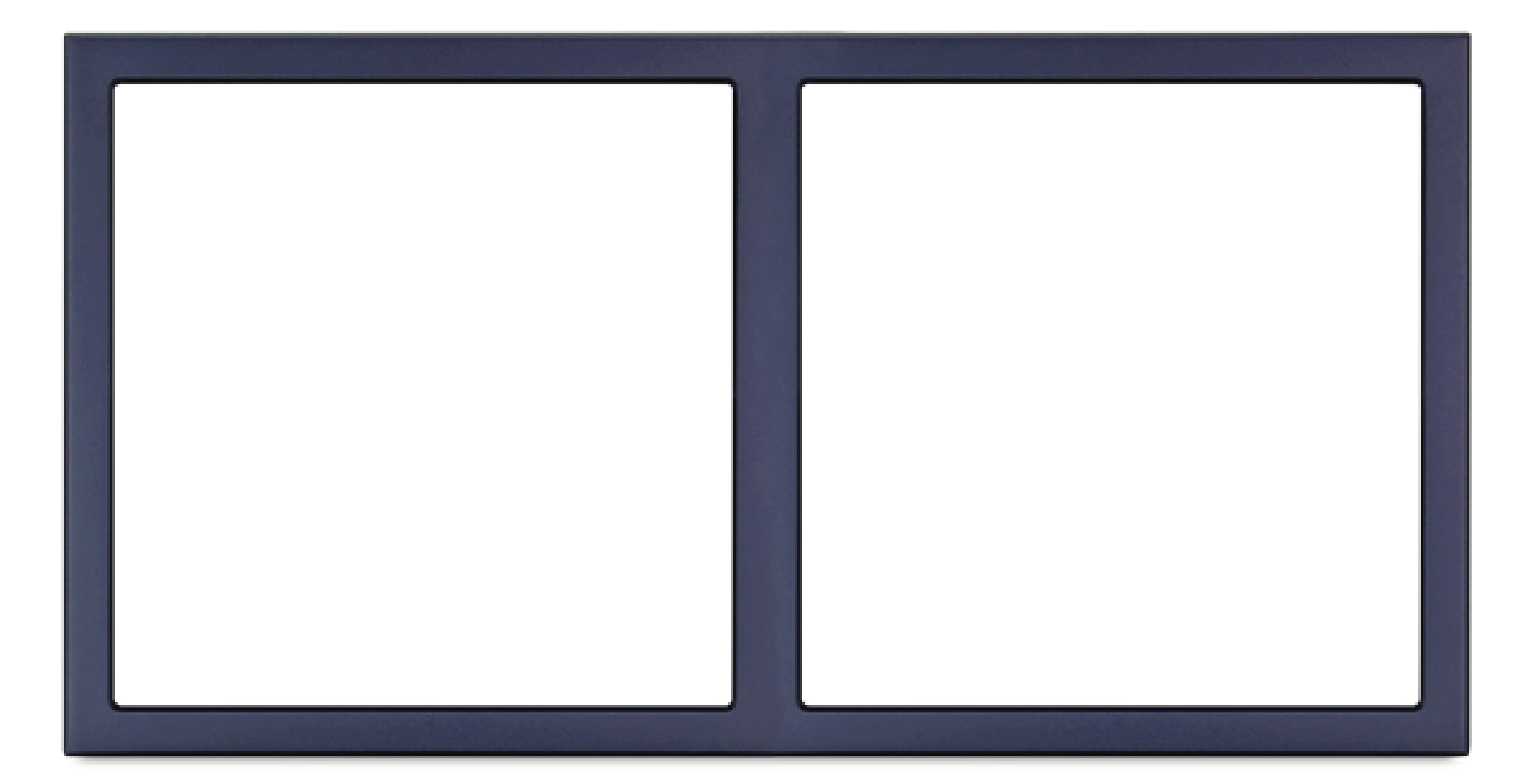 HDL Panel Frame 2 Gang Ash Grey