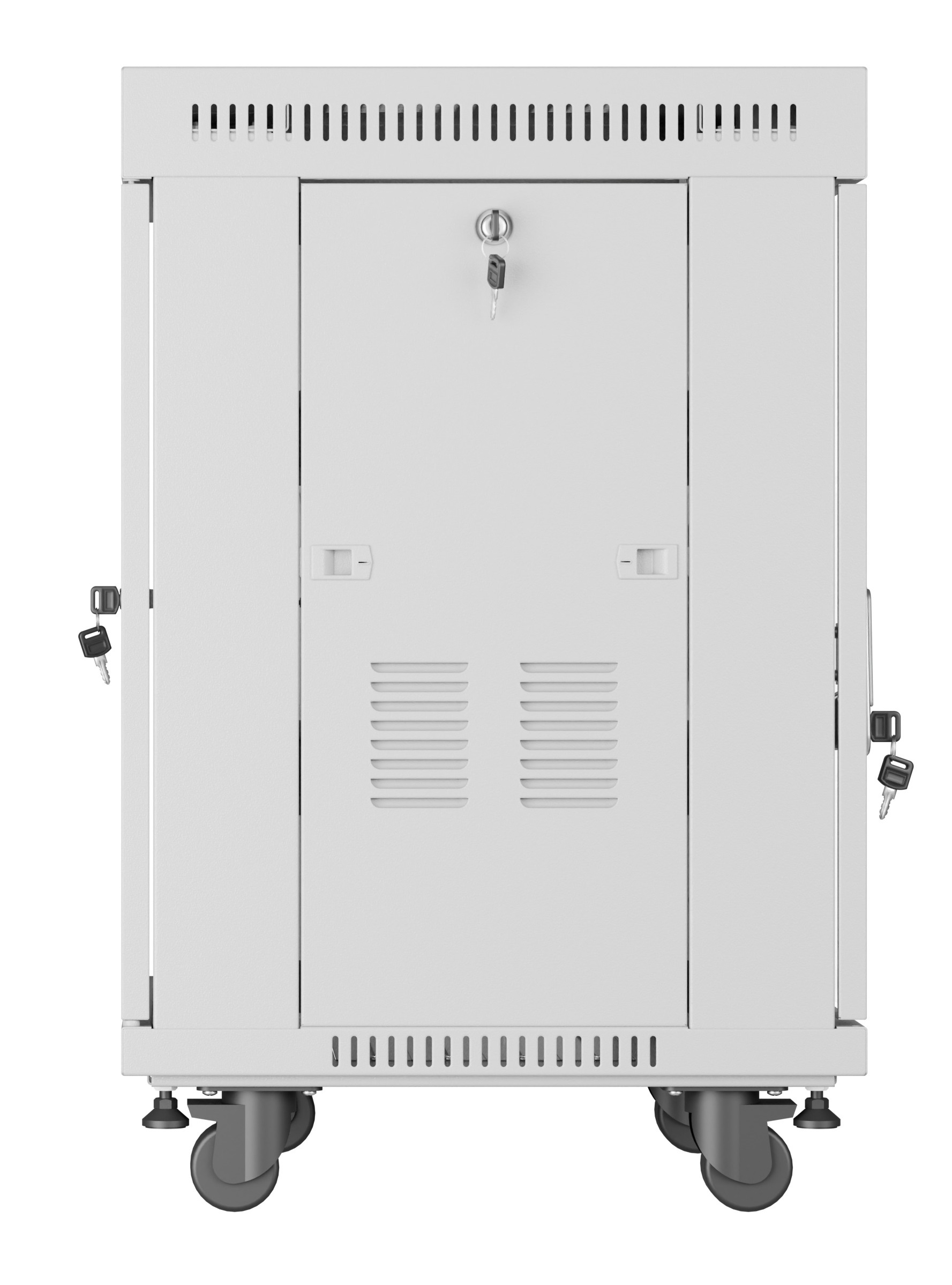 Lanberg Free Standing Cabinet 19'' with Glass Door 15U 60cm Ventilation Panel with LCD, 2 Fans & Thermostat Grey (not assebled)