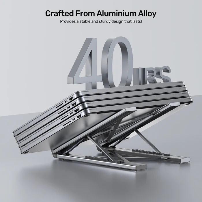 Unitek Stand for Laptop Foldable w/Hub 2xUSBA/1xC/HDMI/SD/PD100W D1137A