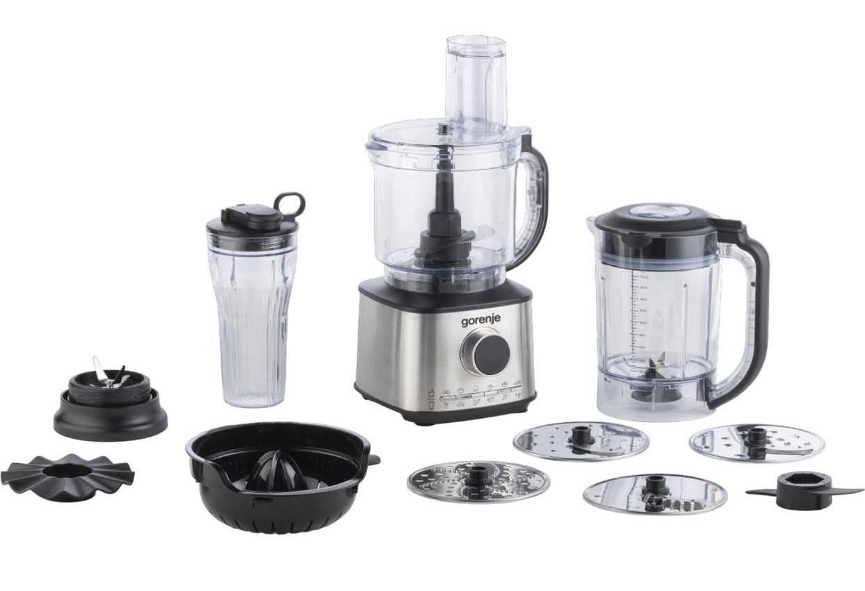 Gorenje Kitchen Blender Food Processor 1500W with 8 attachments SBR1500E Black/Inox