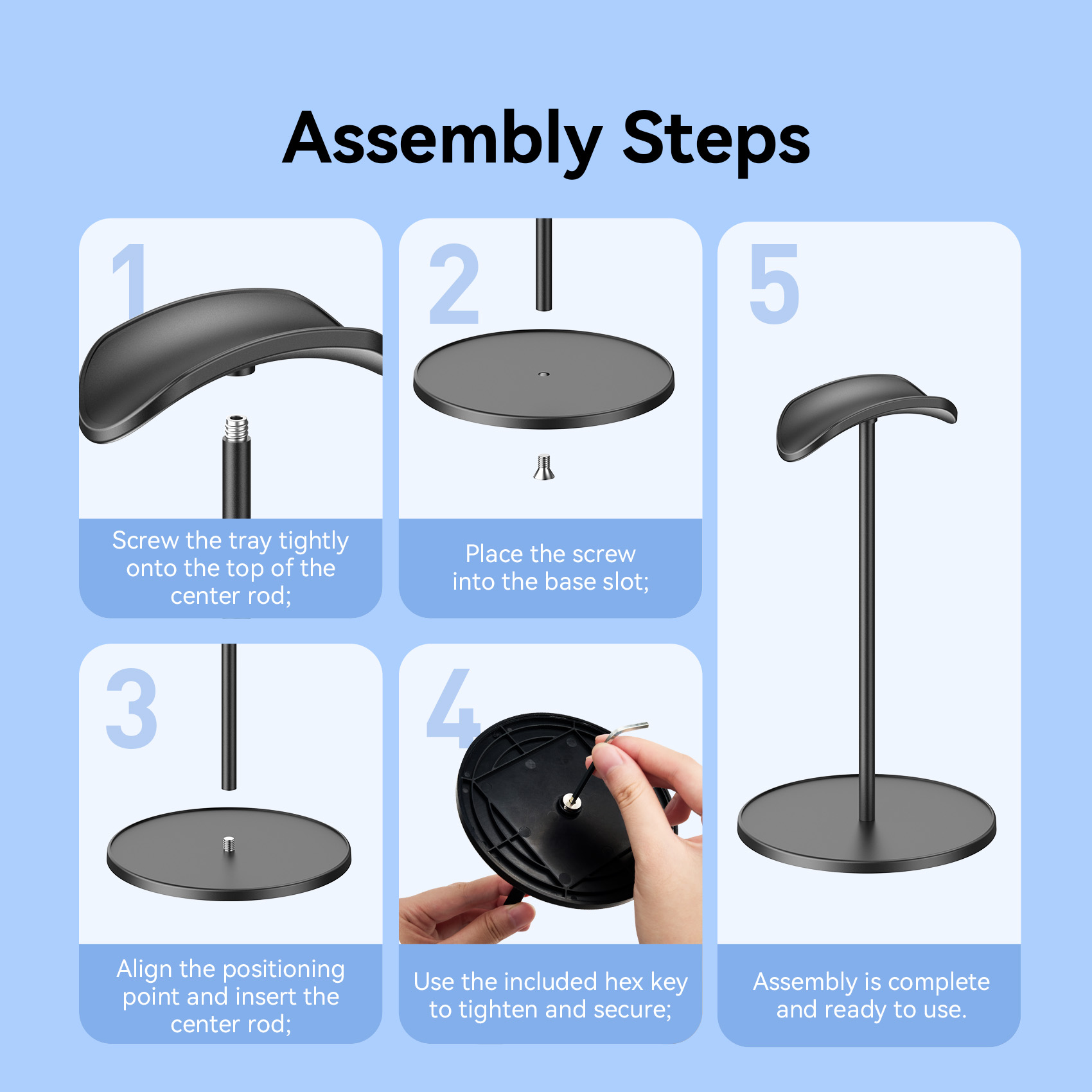 Vention AUDIO Headphone Stand Premium ABS + Rubber-Coated Metal KSOB0