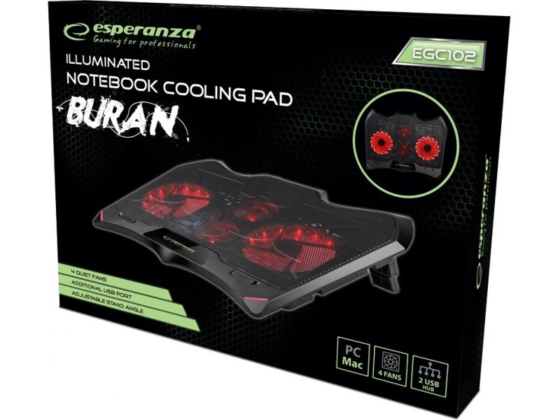 Esperanza GAMING NOTEBOOK COOLING PAD BURAN