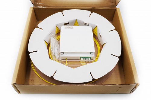 Kuwes Pre-Terminated Fiber Optic Outlet LC/APC SM Carton 40m