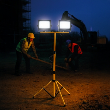 Rexer Floodlight with Tripod Mains Powered 4000k 2 x 50W / 5500 lms RX08052